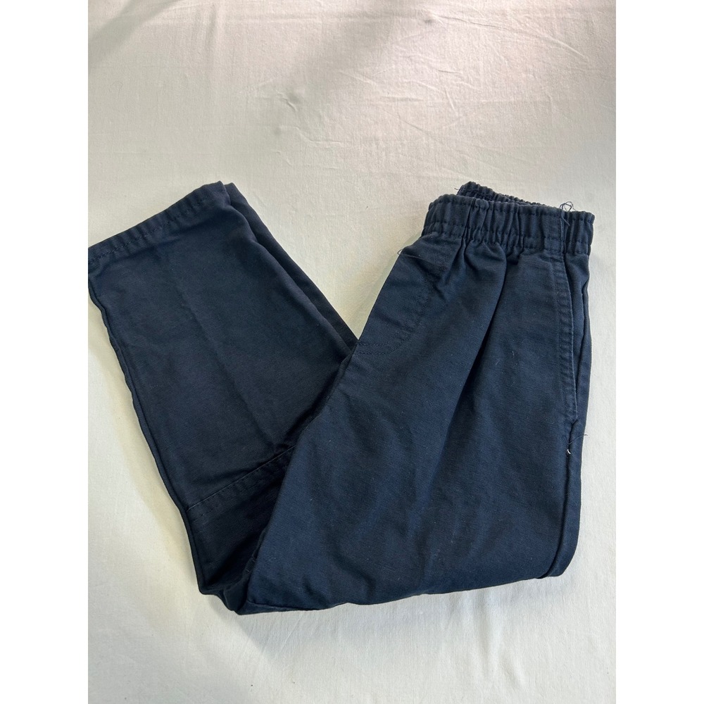 Vintage Garanimals Boys Navy Blue Pull-On Chino Pants Size 5 Reinforced Knee